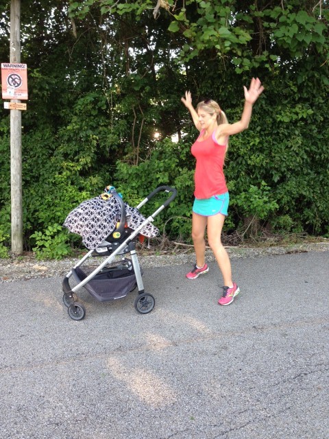 Stroller Workout - Jumping jacks